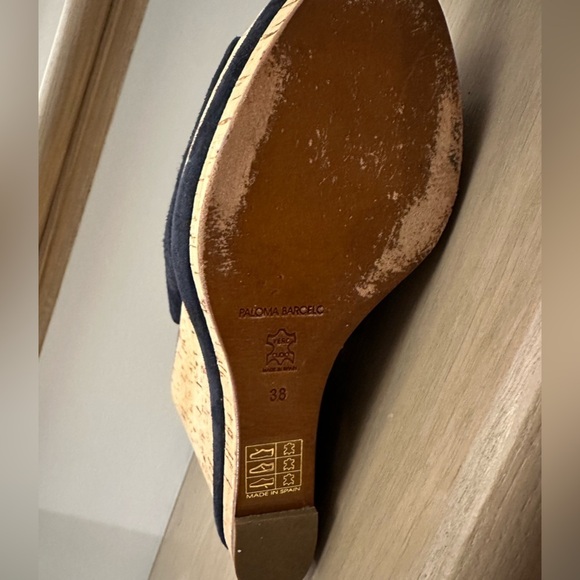 Paloma Barcelo Suede Platform Wedge Sandals - size 38 - Picture 5 of 6